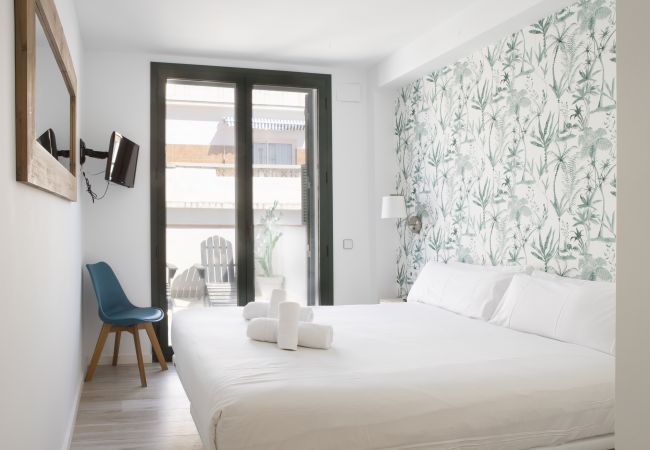 Schlafzimmer Ferienwohnung Sitges Terrace