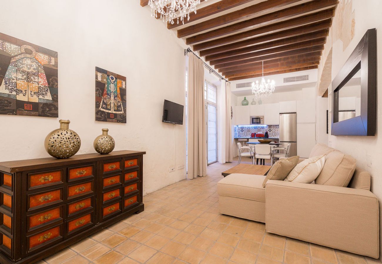 Vintage 1 Schlafsofa und Küche Apartment Palma Schlafsofa 2 Erwachsene 2 Kinder