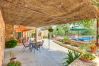 Terrace pool villa holiday rental Manacor Mallorca