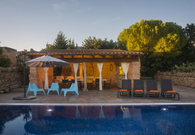 Terrace swimming pool holiday villa Campos Majorca