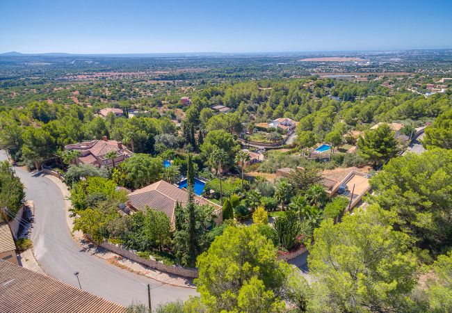 Aerial view of the villa. Aerial view of the villa.