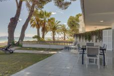 Terrace first line holiday villa Alcudia Majorca