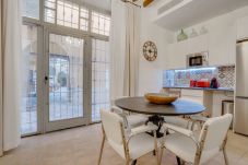 Vintage holiday apartment kitchen in Palma