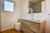 Bathroom with shower in holiday apartment Mallorca